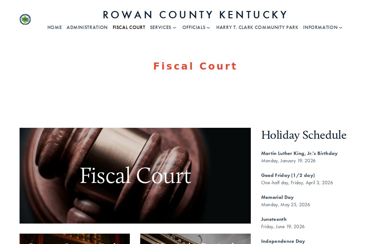 Rowan County government context for criminal record offices