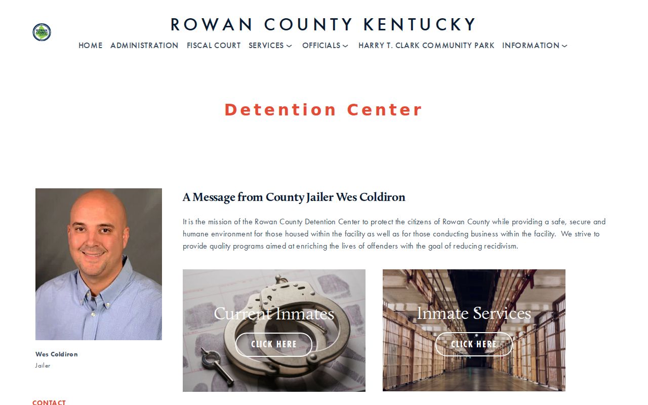 Rowan County arrest search detention center page