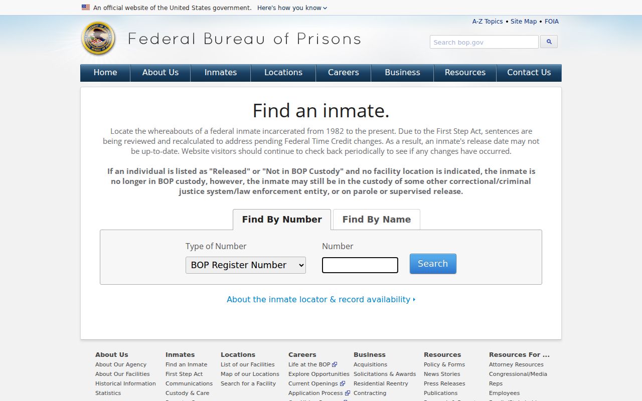 Federal inmate locator for arrests connected to Rowan County
