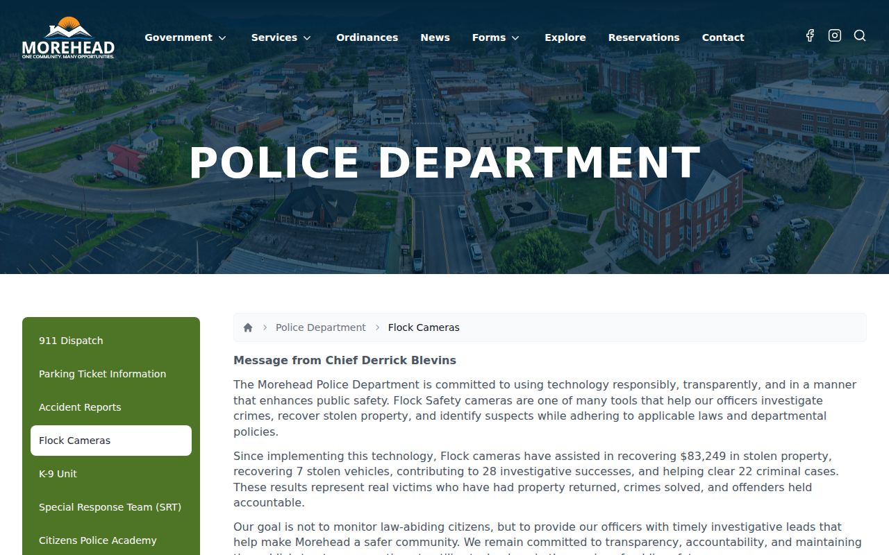 Morehead accident report record access channel