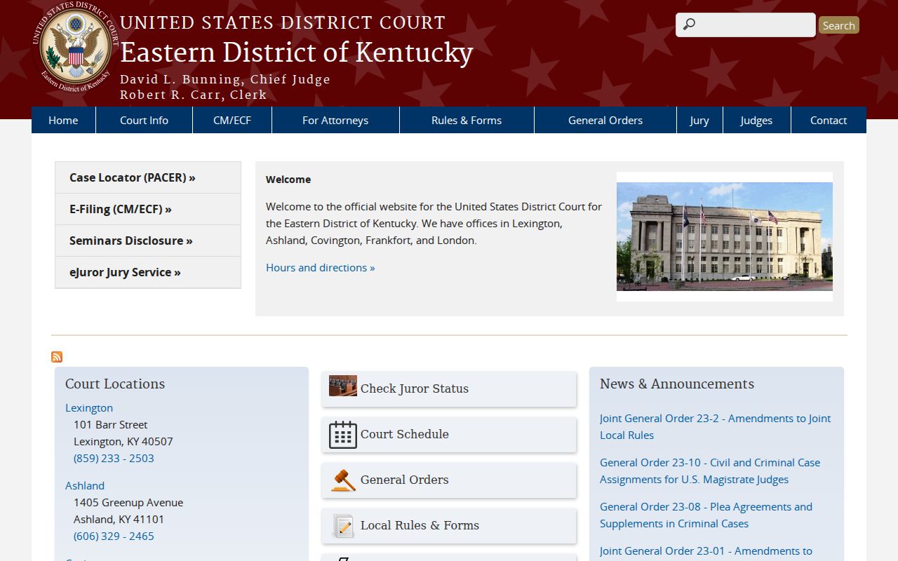 Eastern District federal court layer for Rowan County criminal records